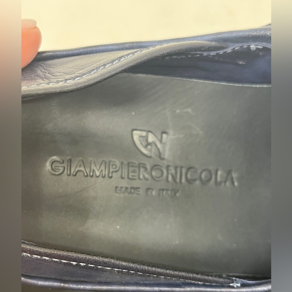 Giamperonicola Blue Leather Shoes - Picture 8 of 15